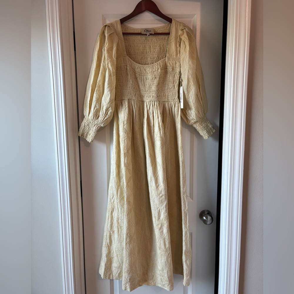 Ollari NWT small cream/tan textured 3/4 sleeve